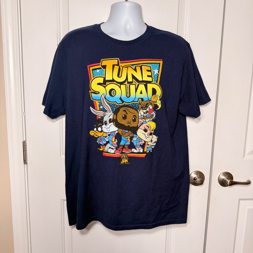 Funko Pop Space Jam A New Legacy Tune Squad LeBron James Navy T-Shirt XL